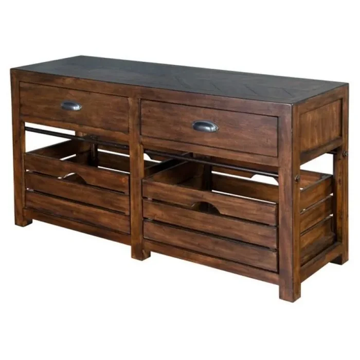 Sunny Designs – Homestead Sofa Table – Dark Brown – 3266TL-S