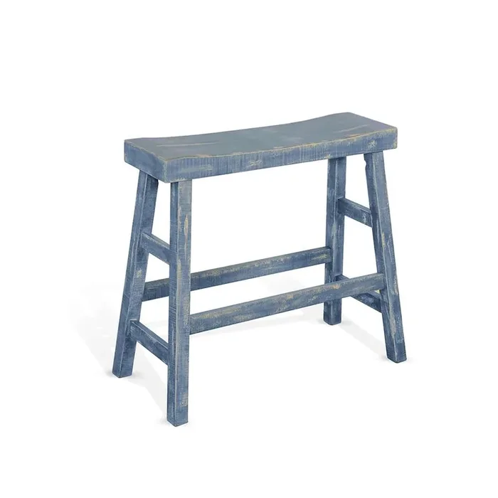 Sunny Designs – Marina – Ocean Blue 30H Bench, Wood Seat – 1671OB-30