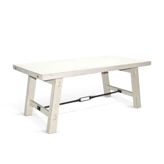 Sunny Designs – Marina – White Sand Dining Table with Turnbuckle – 1367WS