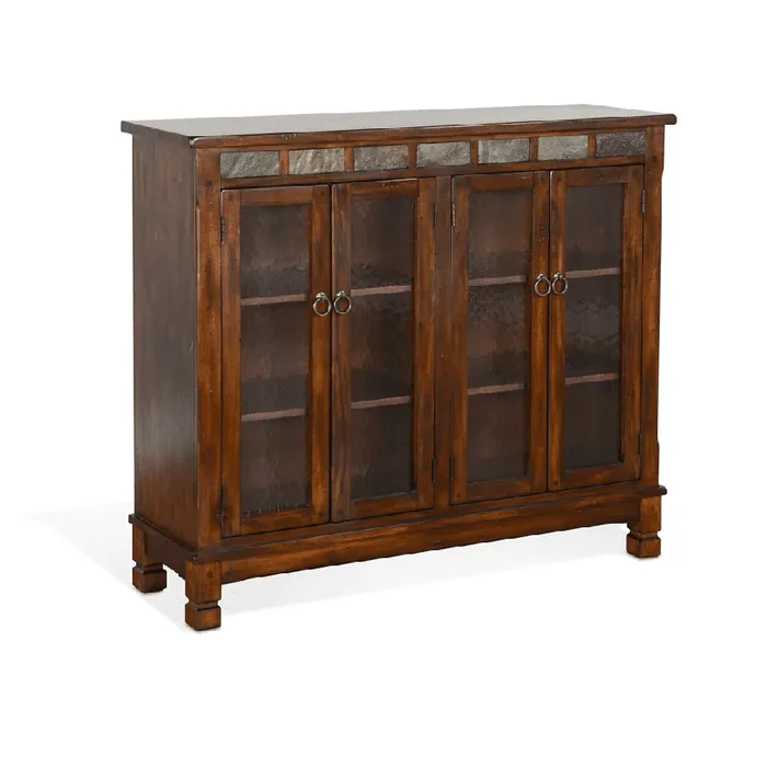 Sunny Designs – Santa Fe Bookcase with 4 Doors in Dark Brown – 2813DC2