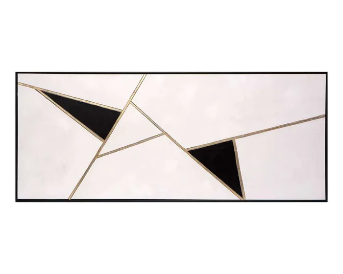 Sunpan – Geometric Relation – 72in X 30in – Black Floater Frame – A0206