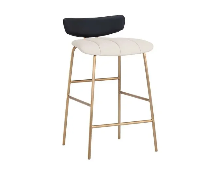 Sunpan – Ikon Lorelei Counter Stool – Dillon Cream / Dillon Black – 106019