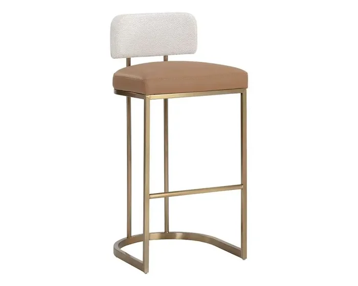 Sunpan – Larissa Barstool – Napa Cognac / Rhea Light Barley – 111646