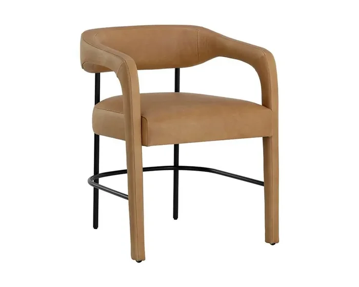 Sunpan – Westport Mavia Dining Armchair – Ludlow Sesame Leather – 111453