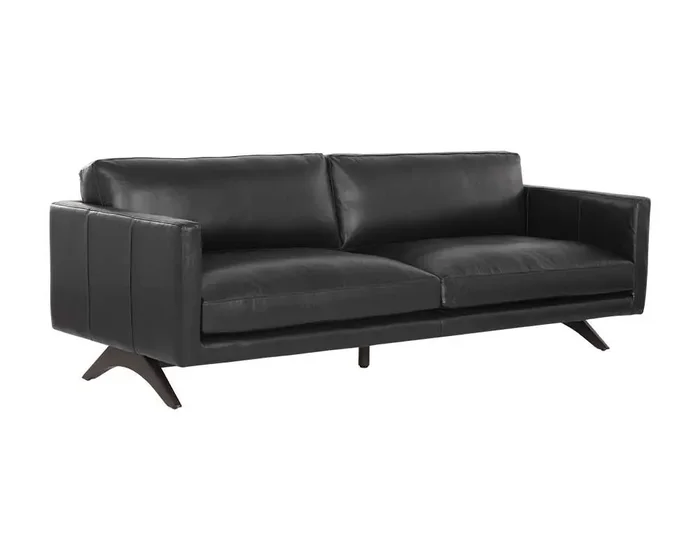 Sunpan – Westport Rogers Sofa – Cortina Black Leather – 110580