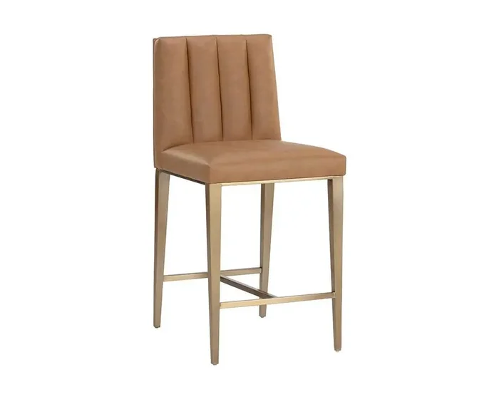 Sunpan – Wilbur Counter Stool – Milliken Cognac – 111431