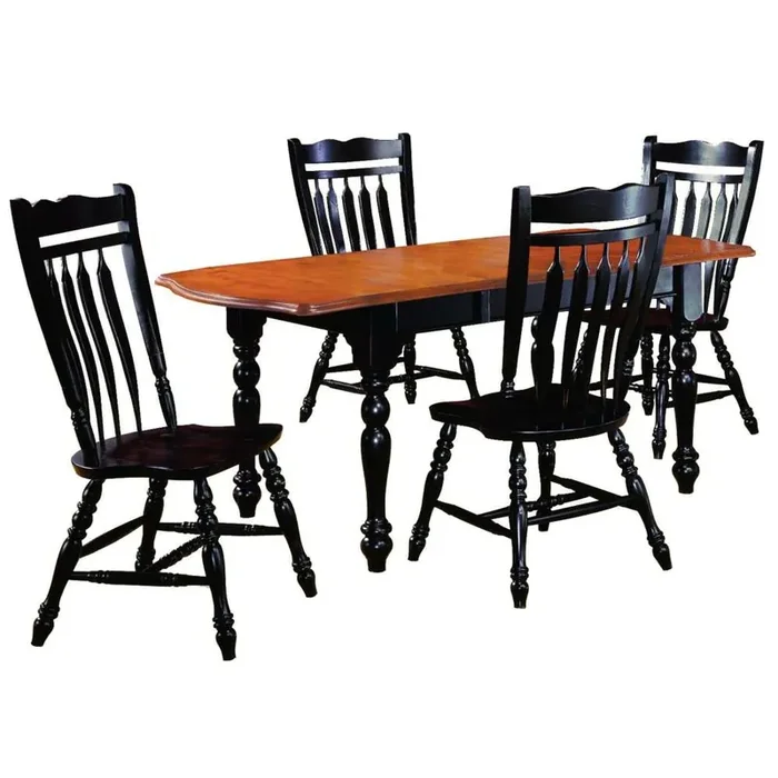 Sunset Trading – 5 Piece Drop Leaf Extension Dining Set with Aspen Chairs – DLU-TDX3472-C10-AB5PC