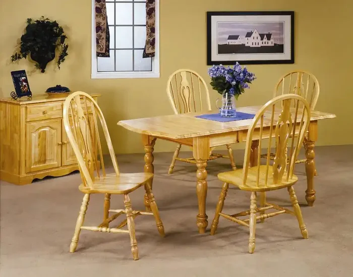 Sunset Trading – 5 Piece Drop Leaf Extension Dining Set with Keyhole Chairs – DLU-TDX3472-124S-LO5PC