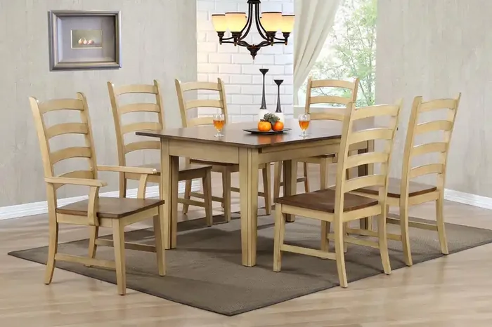 Sunset Trading – 7 Piece Brook Rectangular Extension Dining Set – DLU-BR134-PW7PC