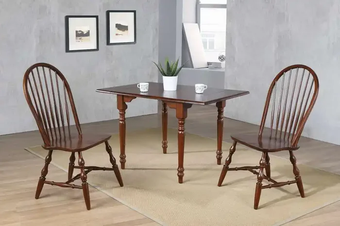 Sunset Trading – Andrews 3 Piece 48in Rectangular Dining Set Spindleback Chairs Brown – PK-ADW3448-C30-CT3P