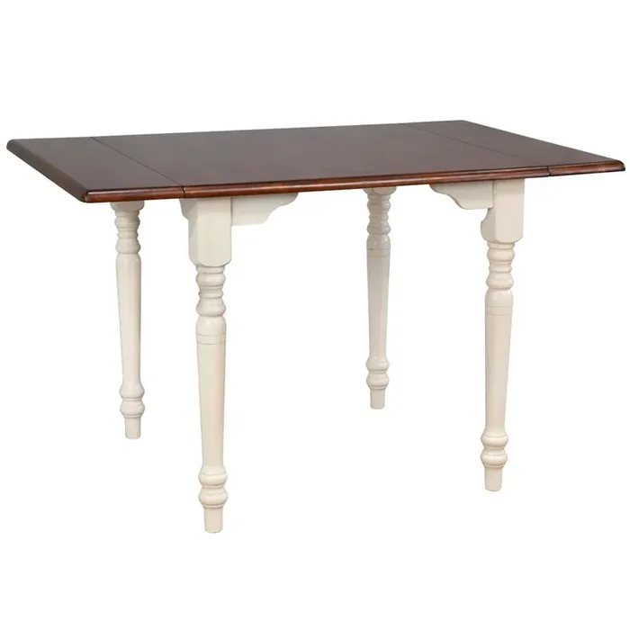Sunset Trading – Andrews 48in Rectangular Extendable Drop Leaf Dining Table – PK-ADW3448-AW
