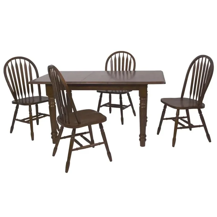 Sunset Trading – Andrews 5 Piece 60in Rectangular Extendable Dining Set – PK-ADW3660-820-CT5P