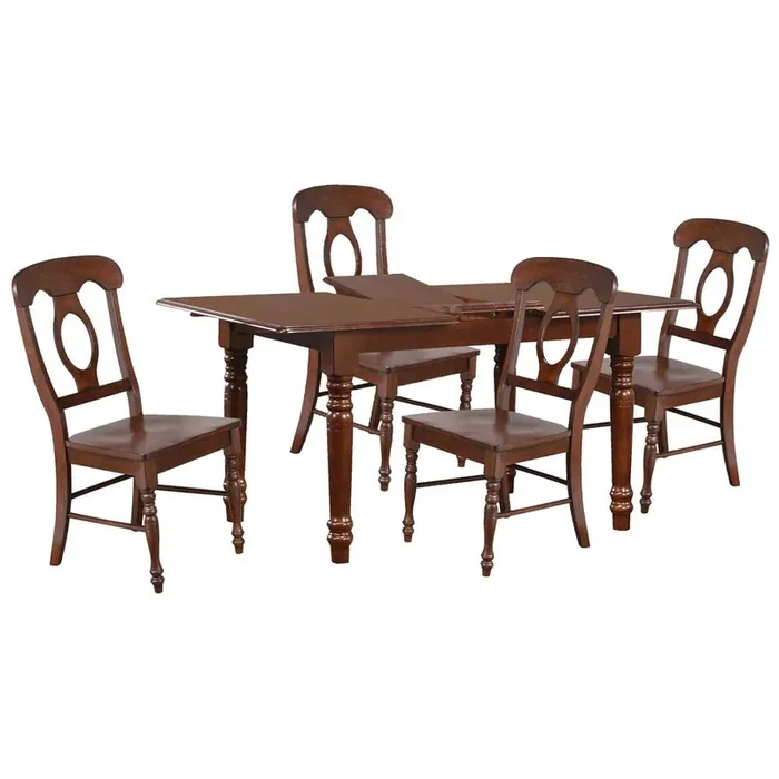 Sunset Trading – Andrews 5 Piece 60in Rectangular Extendable Dining Set – PK-ADW3660-C50-CT5P