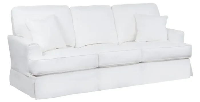 Sunset Trading – Ariana Slipcovered Sleeper Sofa Performance White – SU-78341-81