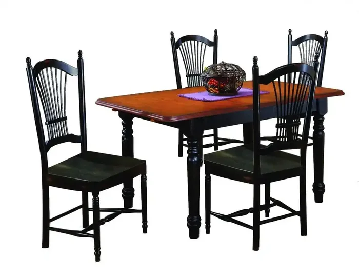 Sunset Trading – Black Cherry Selections 5 Piece Butterfly Dining Set With Allenridge Chairs – DLU-TLB3660-C07-AB5PC