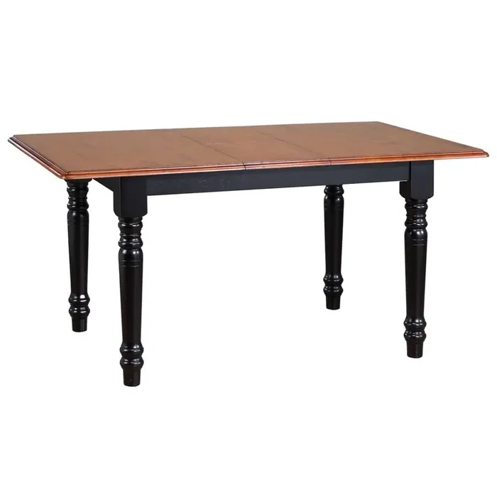 Sunset Trading – Black Cherry Selections 60in Rectangular Extendable Butterfly Leaf Dining Table – PK-TLB3660-BCH