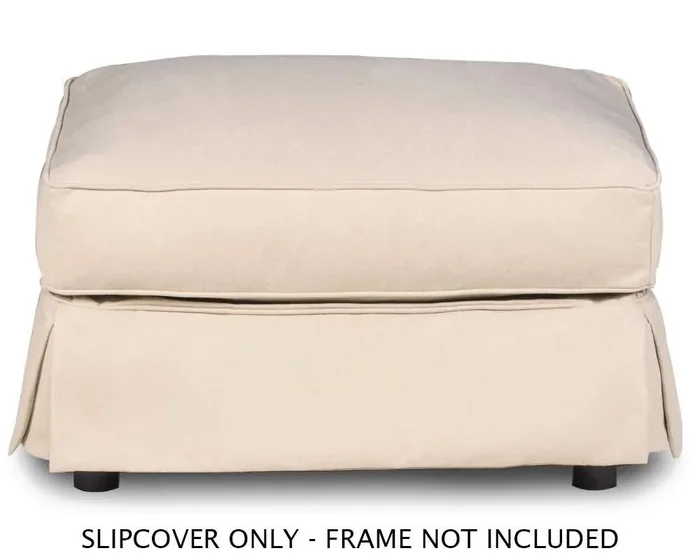 Sunset Trading – Horizon Slipcover for Rectangular Ottoman – Performance Fabric – Tan – SU-117630SC-391084