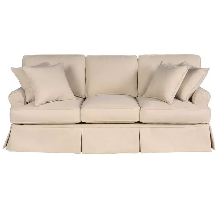 Sunset Trading – Horizon Slipcovered Sofa Performance Tan – SU-117600-391084