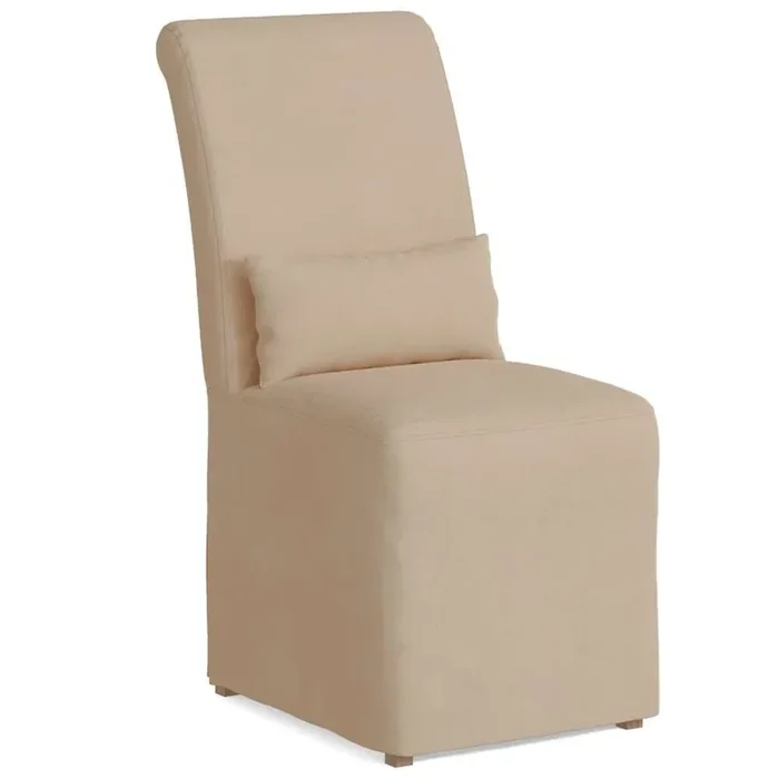 Sunset Trading – Newport Slipcovered Dining Chair Tan – SY-1025906-391084