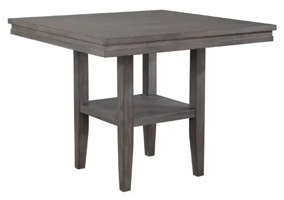 Sunset Trading – Shades Of Gray Square Pub Table With Shelf – DLU-EL4545C