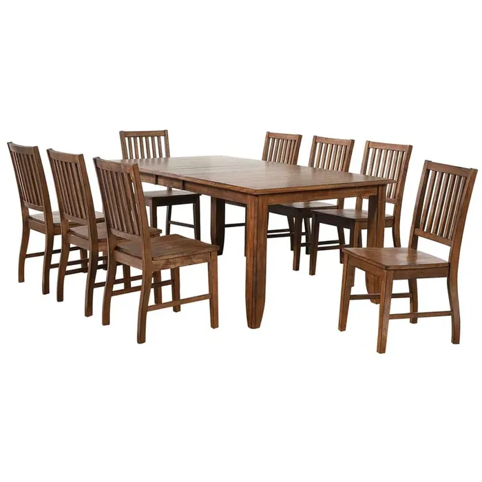 Sunset Trading – Simply Brook 9 Piece 72in Rectangular Extendable Table Dining Set – DLU-BR4272-C60-AM9PC