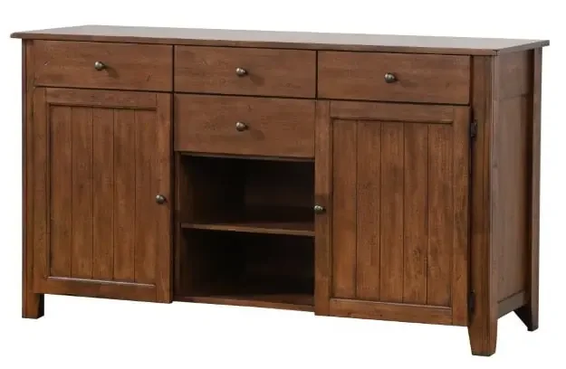 Sunset Trading – Simply Brook Sideboard Server Amish Brown – DLU-BR-SB-AM