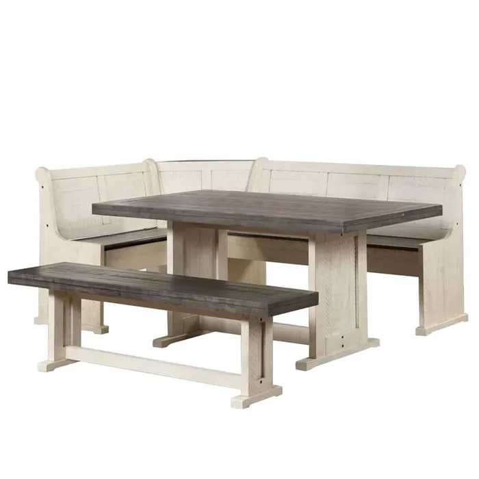 Sunset Trading – Sunny Dining Nook Table Set White – VH-8400-WG