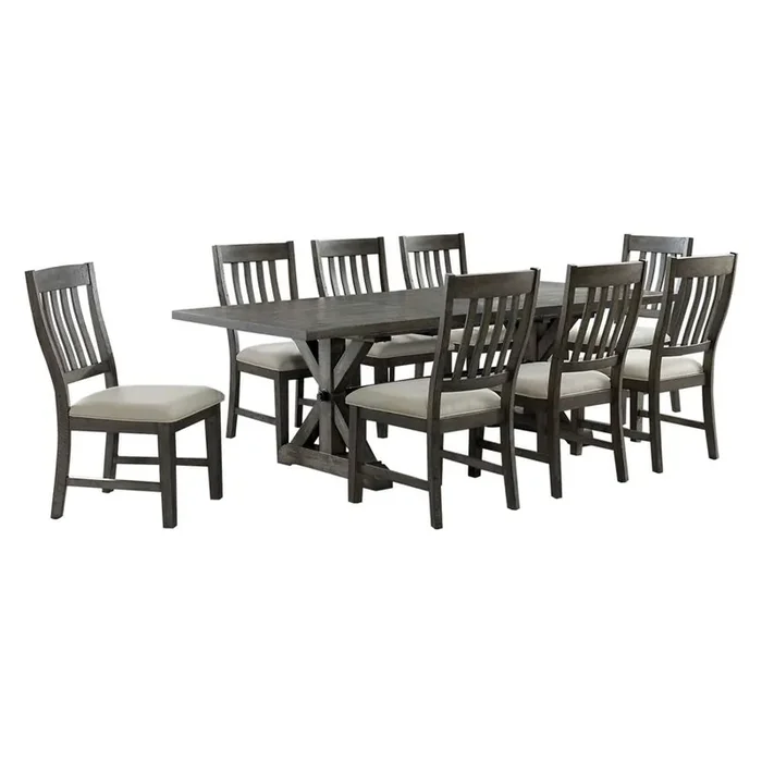 Sunset Trading – Trestle 9 Piece Dining Set – ED-SK100-170-9P