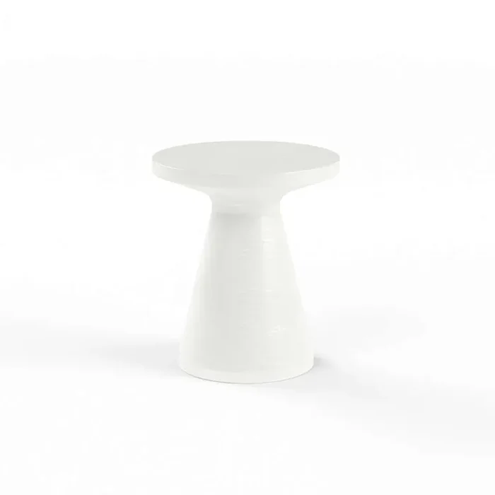 Sunset West – Bazaar – GRC Round End Table, Bone Finish – SW6203-BRET