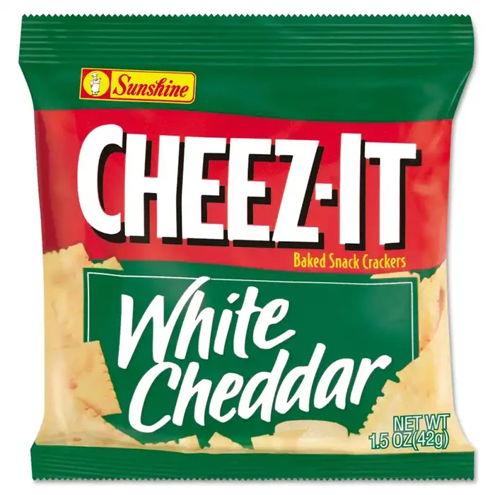 Sunshine® Cheez-It Crackers, 1.5 Oz Single-Serving Snack Bags, White Cheddar, 8/box