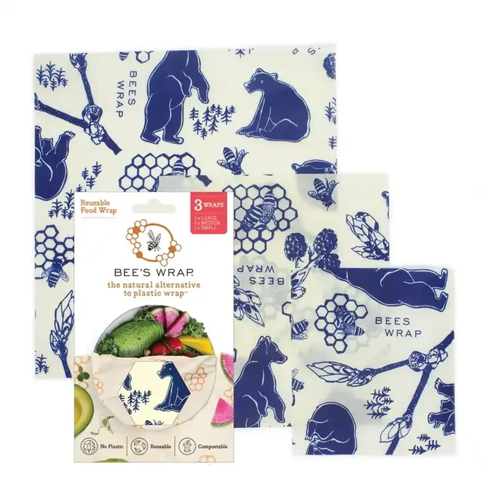 Sustainable Food Wrap – Assorted 3 pack – Bees & Bears – Bee‘s Wrap
