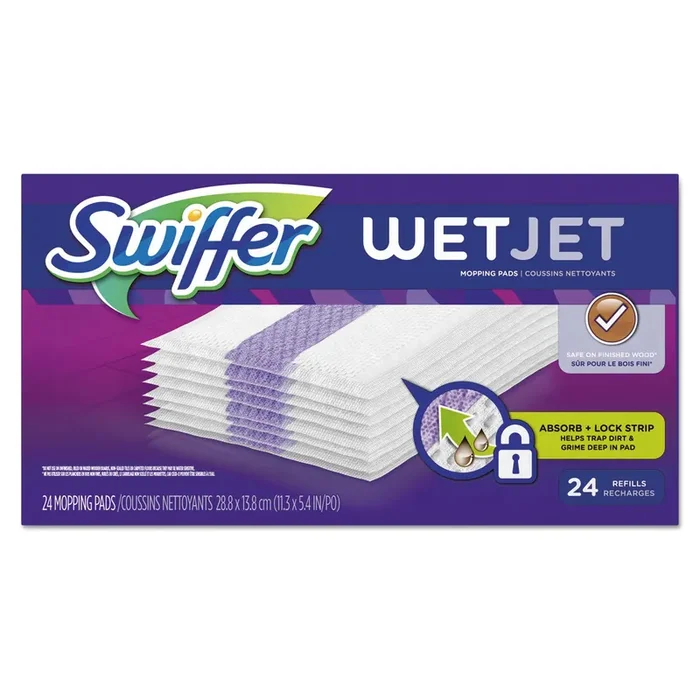 Swiffer® Wetjet System Refill Cloths, 11.3″ X 5.4″, White, 24/box