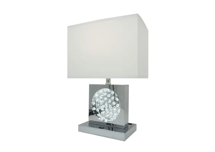 TABLE LAMP CHROME-LED ACCENT