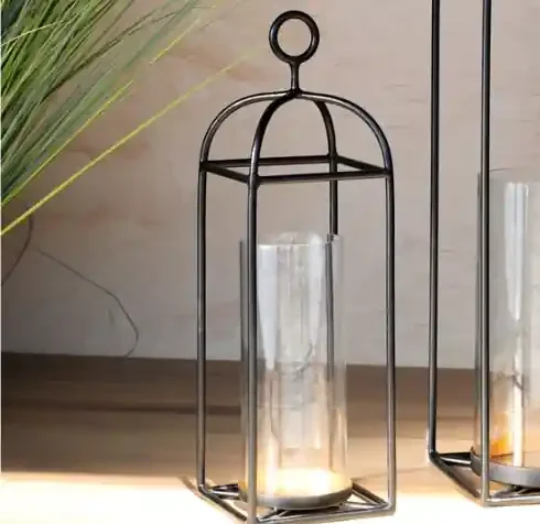Tall Black & Gold Metal Displayer
