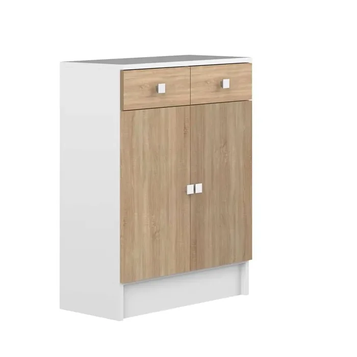 TEMAHOME – Combi Small Laundry Cabinet in White / Oak Color – E6038A2134A17