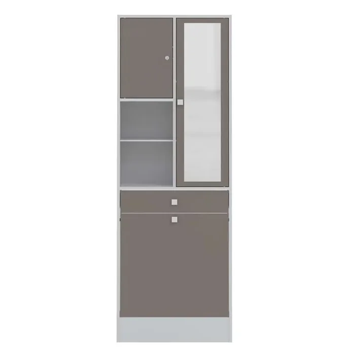 TEMAHOME – Combi Tall Laundry Cabinet in White / Taupe – E6083A2191A17