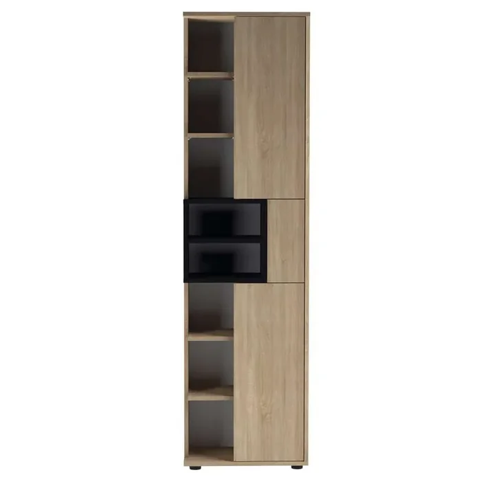 TEMAHOME – Kube Bathroom Column in Natural Oak Color / Black – E6490A0734A01