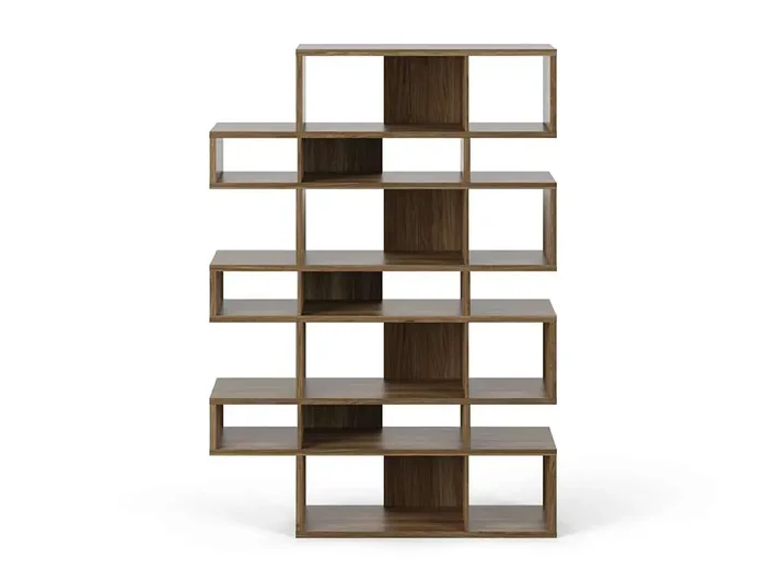 TEMAHOME – London Composition Bookcase in Walnut Frame, Walnut Backs – 9500314780