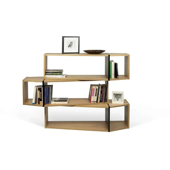 TEMAHOME – One Module Bookcase in Oak / Pure Black – 9500320026