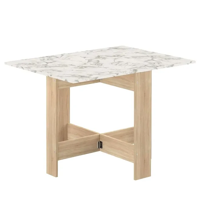 TEMAHOME – Papillon Foldable Table in Oak Color / Marble Look – E2050A5645X00