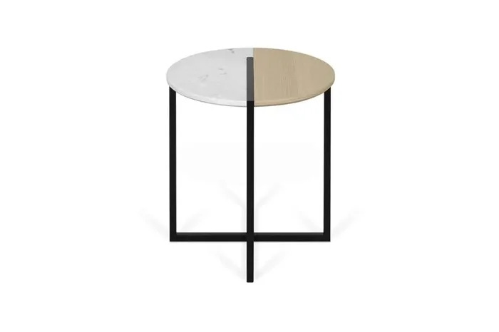 TEMAHOME – Sonata Side Table in White Marble / Light Oak – 9003629204