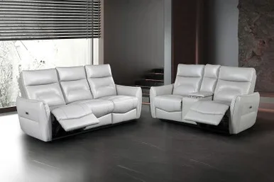 TERENTIUS Power Sofa + Loveseat, Taupe / FM69006TP-PM-2PC