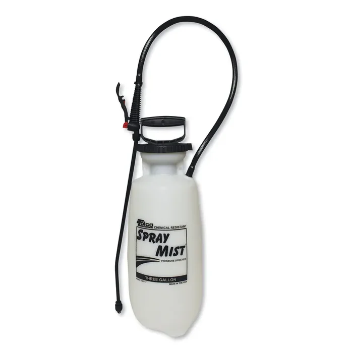 TOLCO® Chemical Resistant Tank Sprayer, 3 gal, 0.63″ x 30″ Hose, White