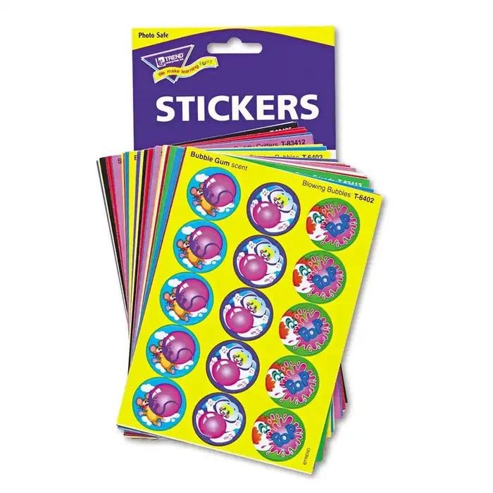 TREND® Stinky Stickers Variety Pack, General Variety, Assorted Colors, 480/pack