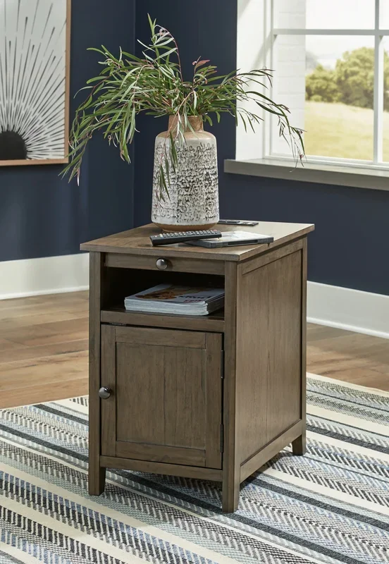 Treyton Grayish Brown Chair Side End Table