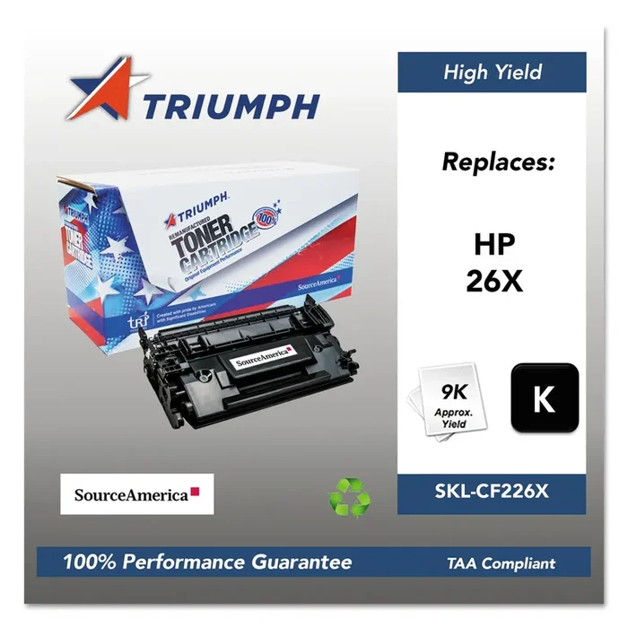 Triumph™ 751000nsh1588 Remanufactured Cf226x (26x) High-Yield Toner, 9,000 Page-Yield, Black
