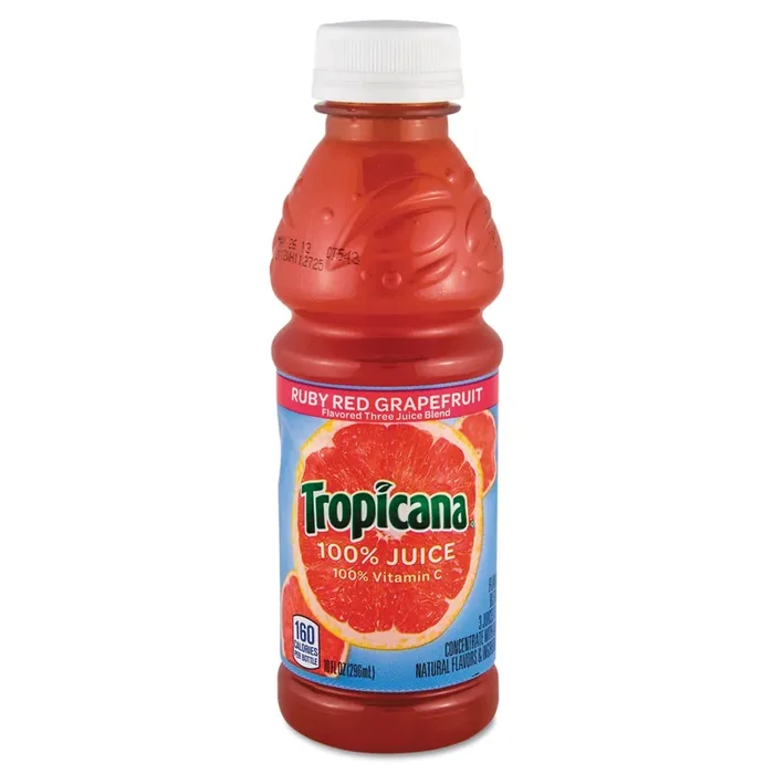 Tropicana® 100% Juice, Ruby Red Grapefruit, 10oz Bottle, 24/carton