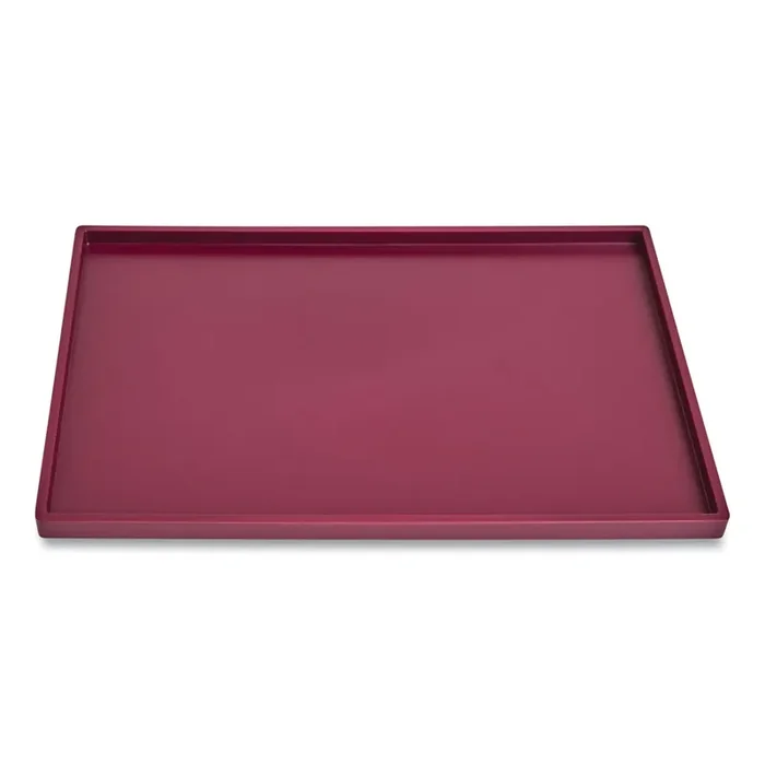 TRU RED™ Slim Stackable Plastic Tray, 6.85 x 9.88 x 0.47, Purple