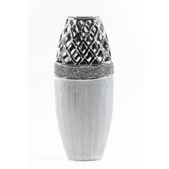 TRUDY Diamond Glam Vase Silver