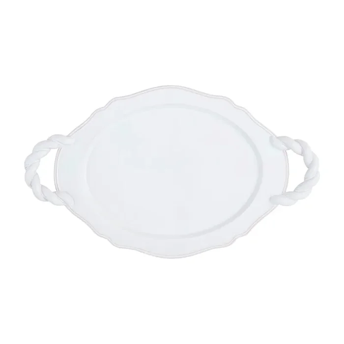 Twisted Handle Ceramic Platter